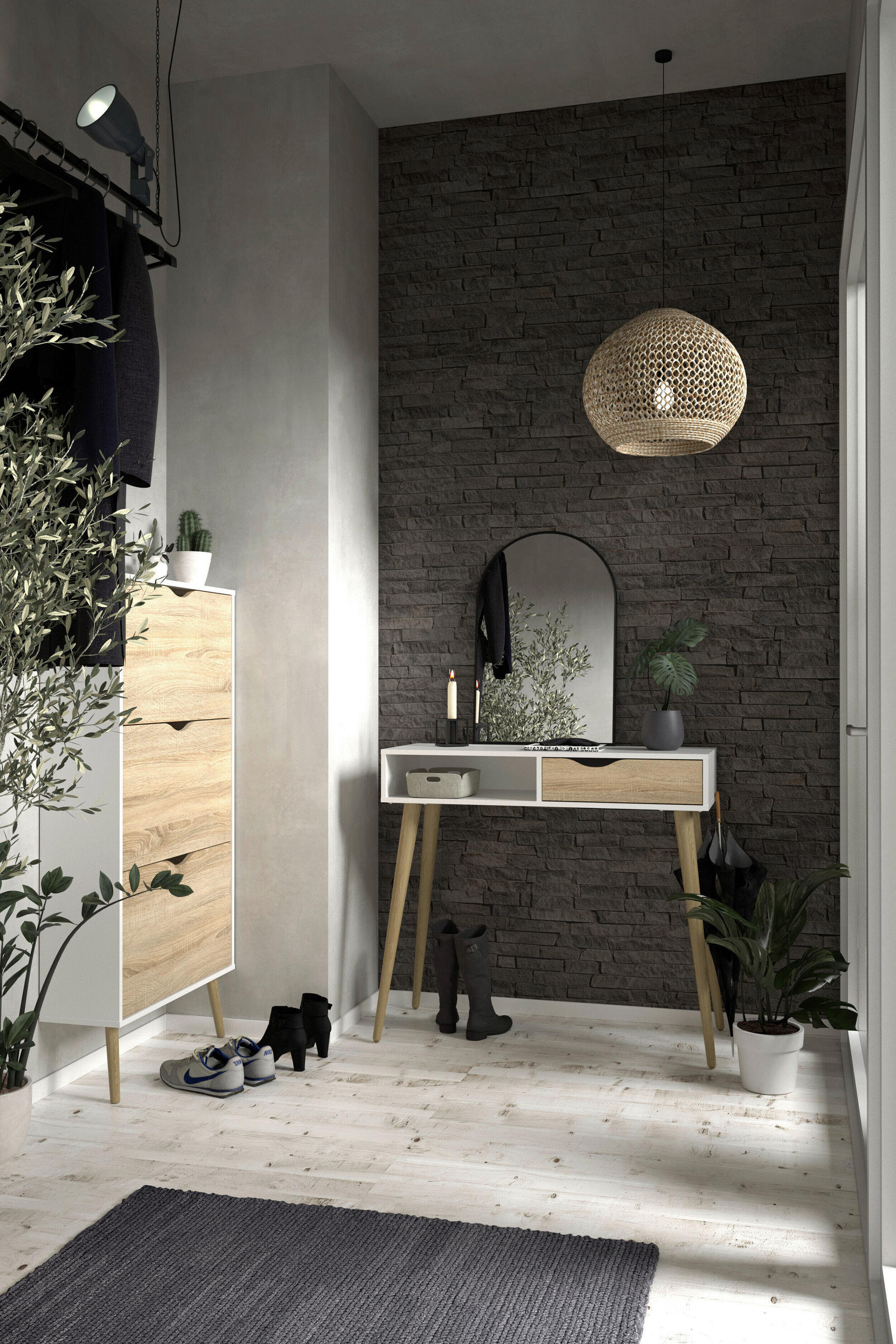 Livetastic VYKLÁPĚCÍ BOTNÍK, bílá, barvy dubu, 70,2/138,8/23,96 cm