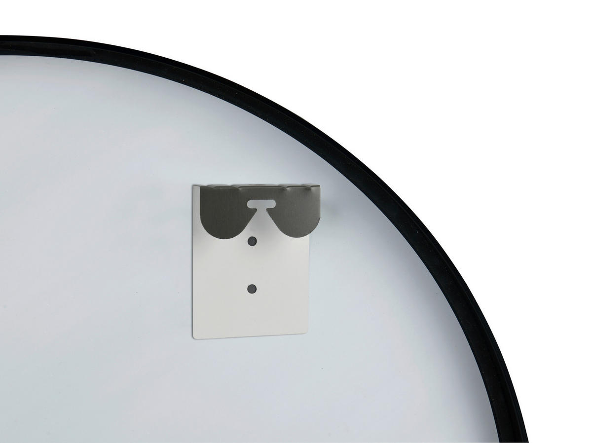 WANDSPIEGEL Schwarz  - Schwarz, Basics, Glas/Metall (60/60/2,8cm) - Milino