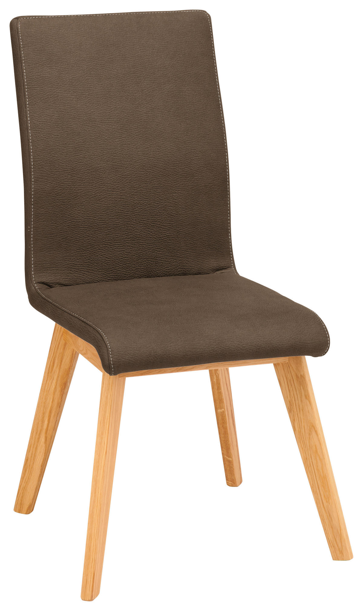 STUHL  in Mikrofaser Holz, Textil  - Beige/Braun, Design, Holz/Textil (45/102/56cm) - Novel