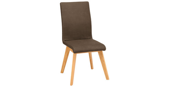 STUHL MAINE DS11 - Beige/Braun, Design, Holz/Textil (45/102/56cm) - Novel