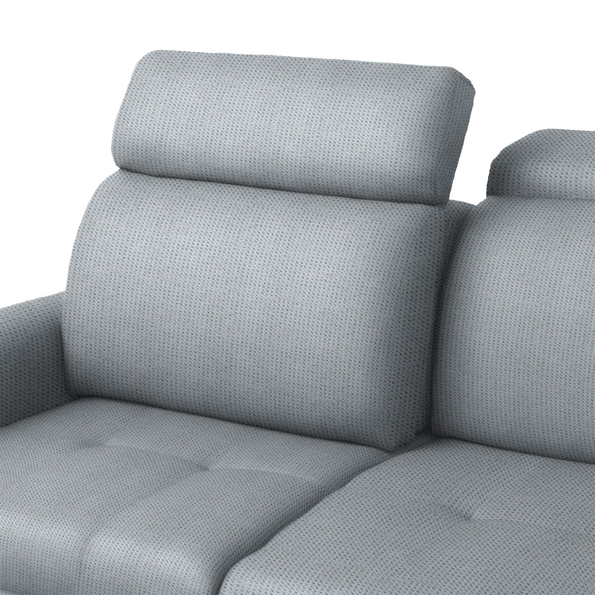 ECKSOFA Struktur Grau  - Schwarz/Grau, Design, Textil/Metall (292/270cm) - Stylife