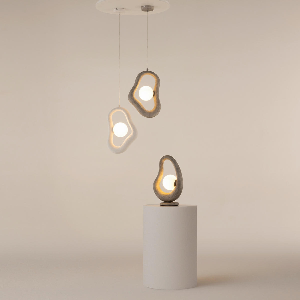 PENDELLEUCHTE Opus 27.5/340.5/12 cm  - Grau, Design, Metall (27.5/340.5/12cm) - MAYTONI