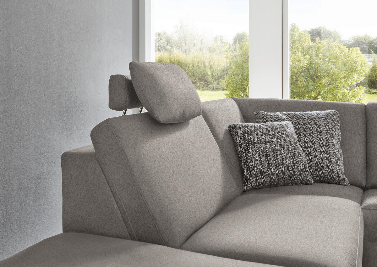 HÖRNSOFFA i mikrofiber aluminiumfärg  - aluminiumfärg, Design, metall/textil (242/275cm) - Dieter Knoll