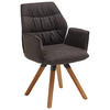 ARMLEHNSTUHL  in Mikrofaser  - Eichefarben/Anthrazit, Design, Holz/Textil (60/90/64cm) - Valdera