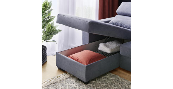 ECKSOFA in Struktur Beere  - Beere/Schwarz, MODERN, Kunststoff/Textil (179/240cm) - Carryhome