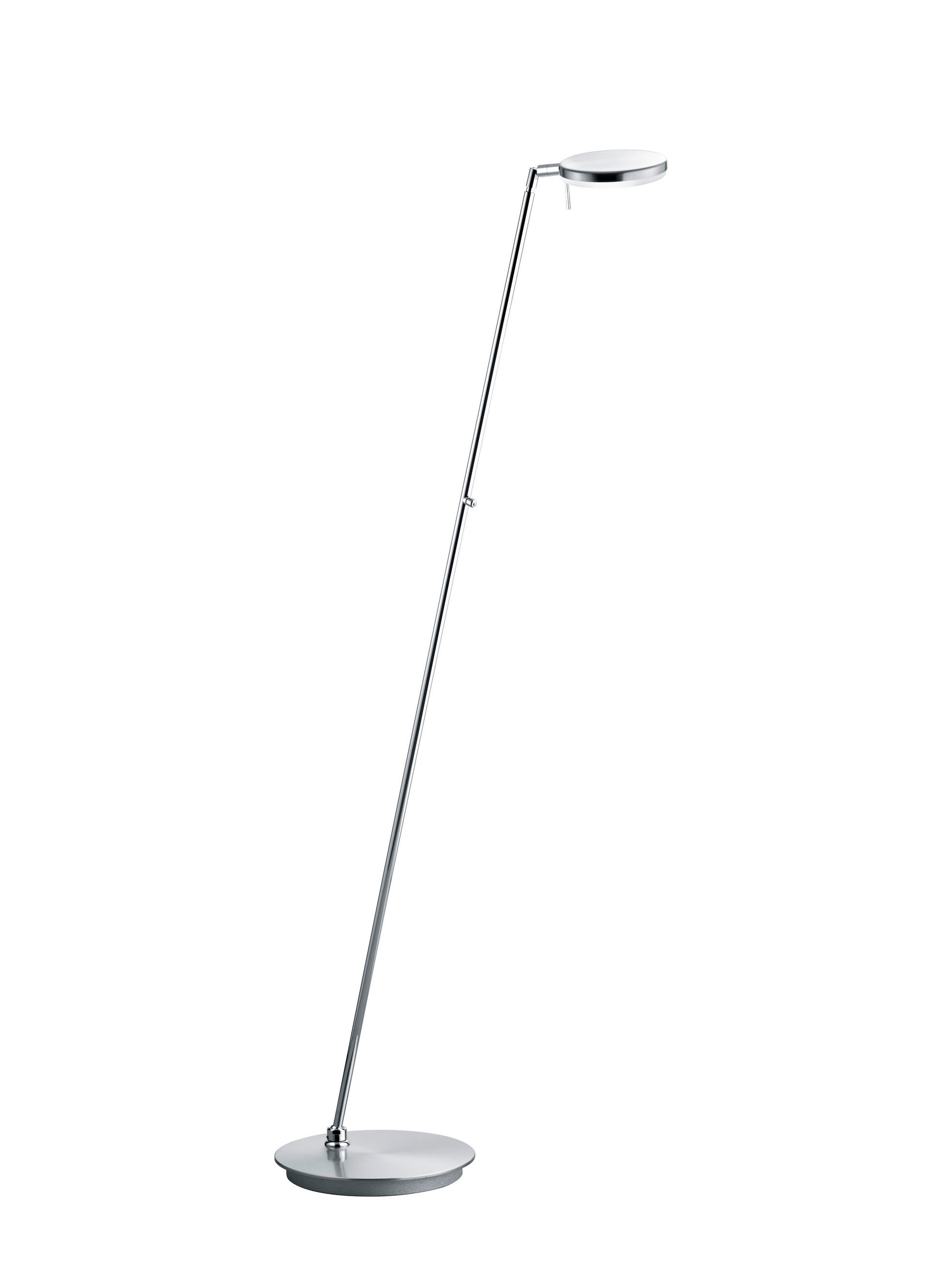 LED-STEHLEUCHTE   - Weiß/Nickelfarben, Design, Kunststoff/Metall (140cm) - Hell