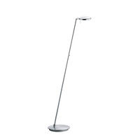 LED-STEHLEUCHTE  - Weiß/Nickelfarben, Design, Kunststoff/Metall (140cm) - Hell