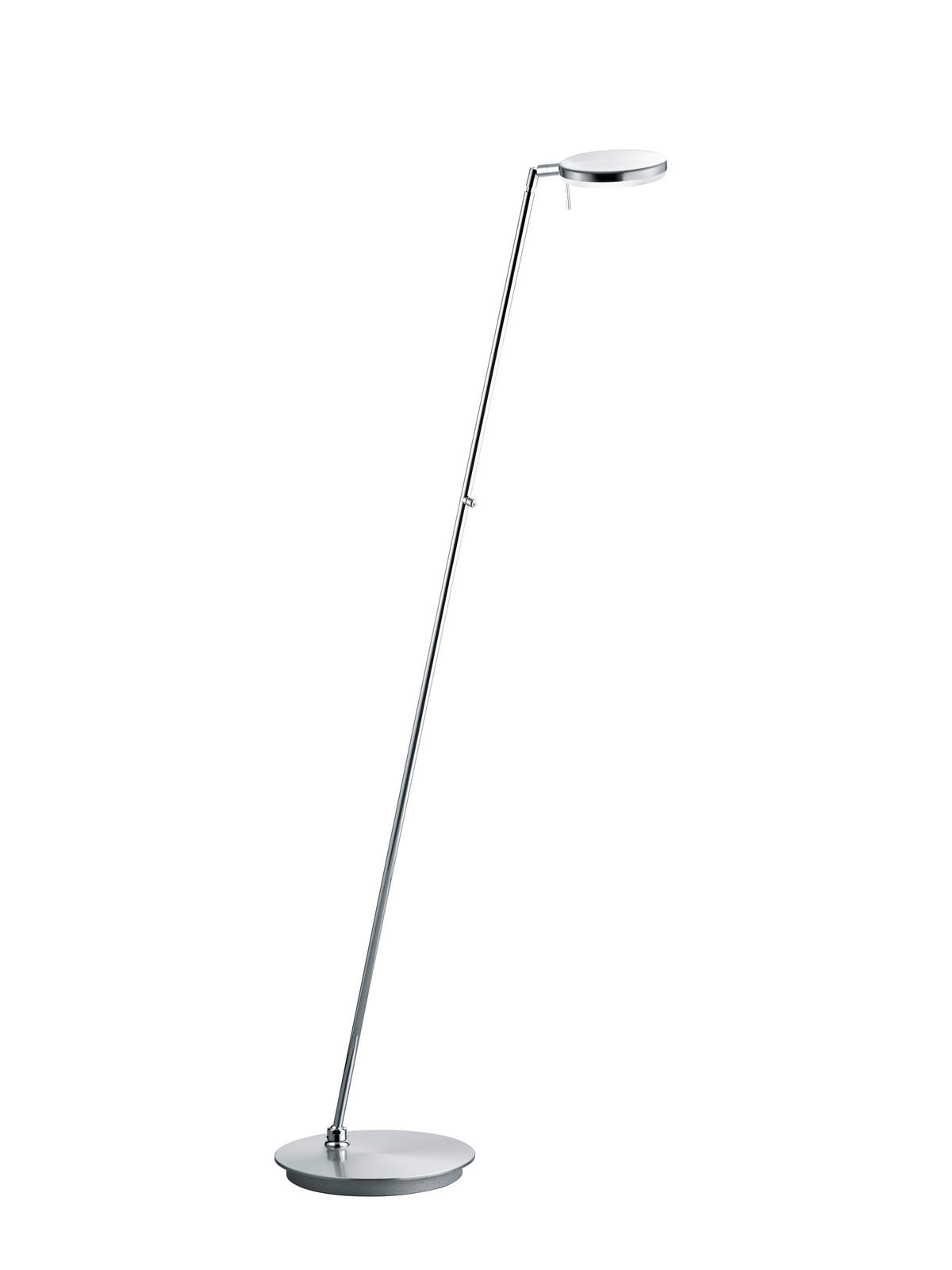 LED-STEHLEUCHTE  - Weiß/Nickelfarben, Design, Kunststoff/Metall (140cm) - Hell