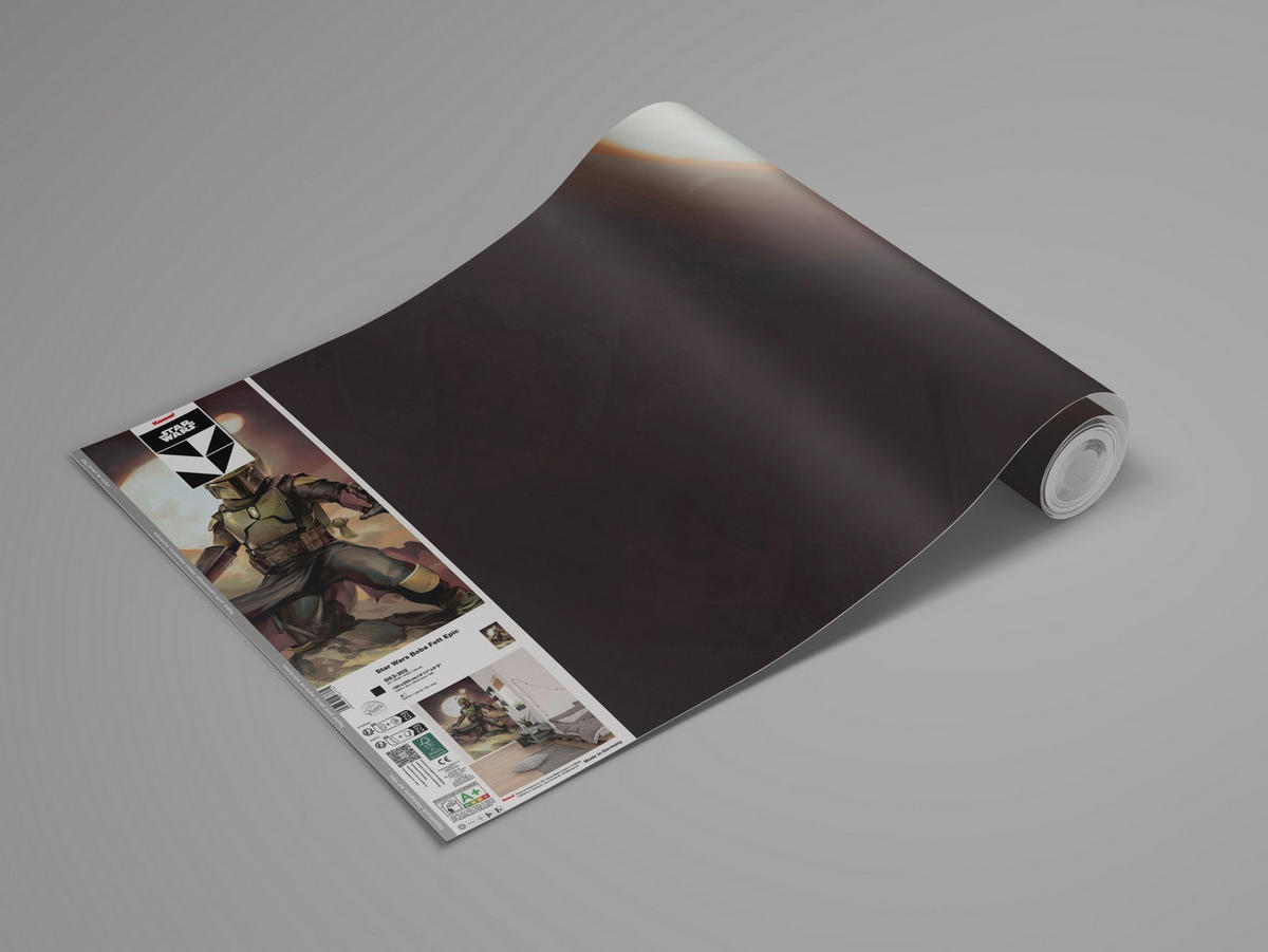 FOTOTAPETE BOBA FETT EPIC  - Grau, Design, Textil (150/250cm) - Star Wars
