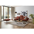 ECKSOFA in Struktur Rostfarben  157/262 cm  - Rostfarben/Schwarz, Design, Textil/Metall (157/262cm) - Novel