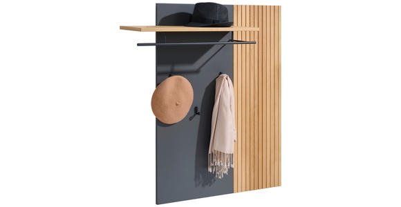 GARDEROBENPANEEL  in 82,4/112/30 cm  - Eichefarben/Grau, Natur, Holz/Holzwerkstoff (82,4/112/30cm) - Linea Natura