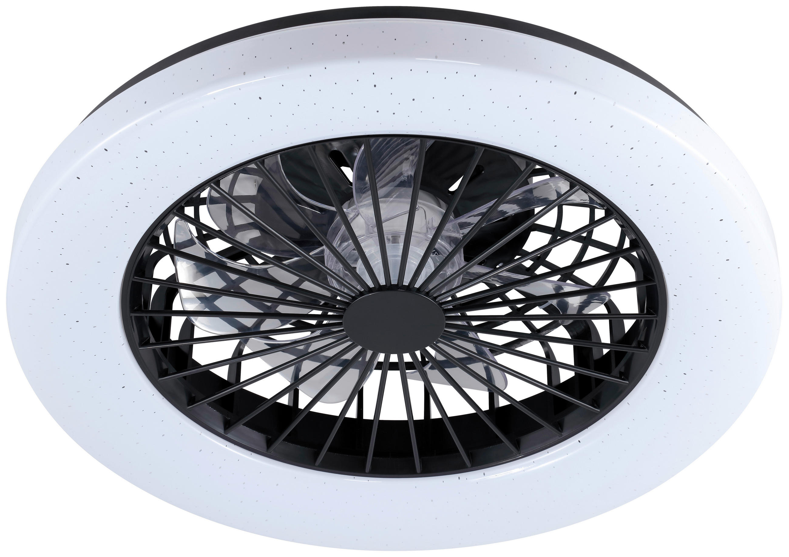 STROPNÍ VENTILÁTOR, 48,5/14 cm - bílá/černá, Trend, plast (48,5/14cm) - Mican