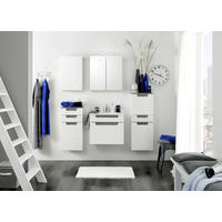 BADEZIMMER  in 60 cm  - Weiß/Silbereichenfarben, MODERN, Holzwerkstoff/Stein (60cm) - Held