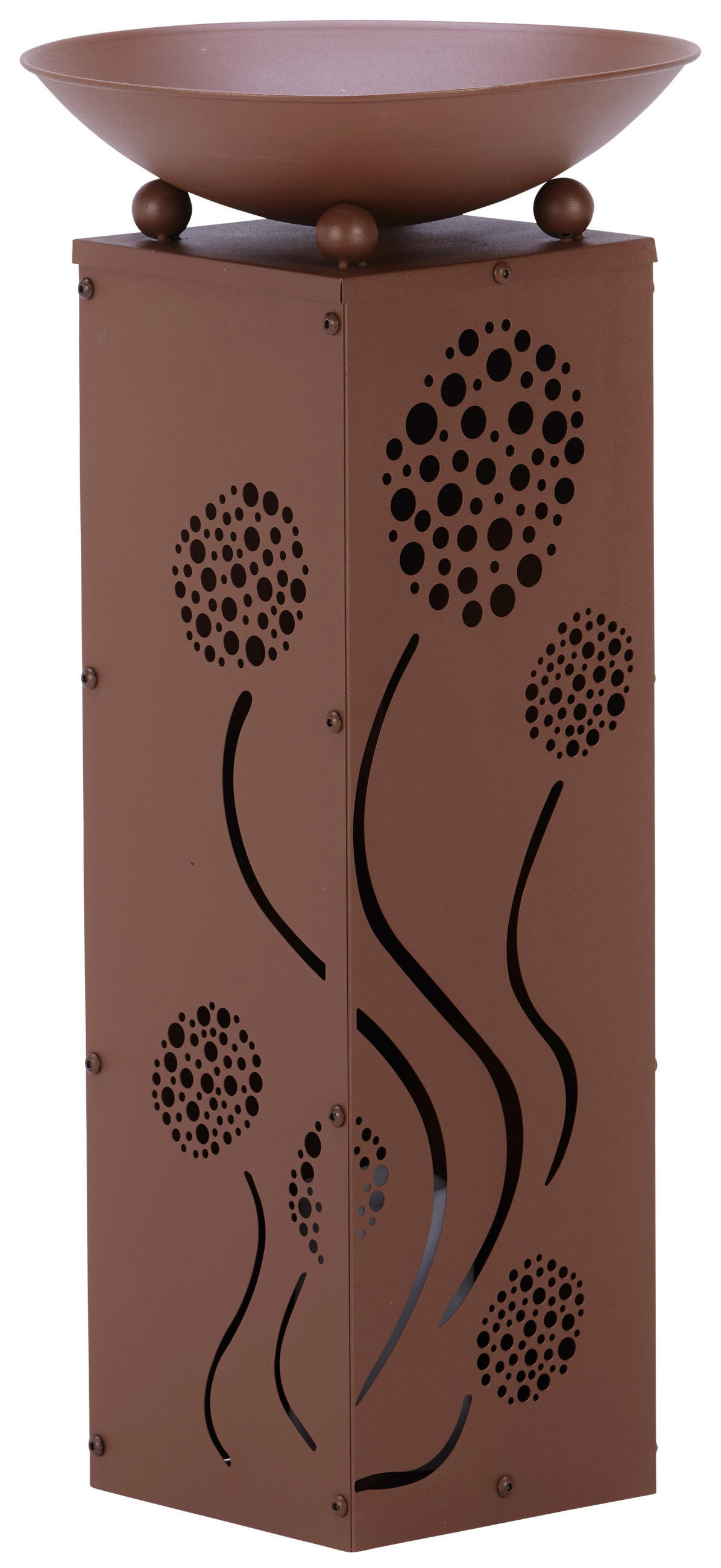 Led Dekosäule Mit Schale Pusteblume H: 59 Cm