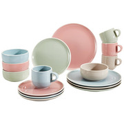 KOMBISERVICE CHICAGO PASTELL 16-teilig - Multicolor, Trend, Keramik - Creatable
