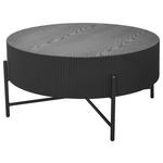 COUCHTISCH 80/80/40 cm rund Schwarz  - Schwarz, Design, Holzwerkstoff/Metall (80/80/40cm) - Carryhome