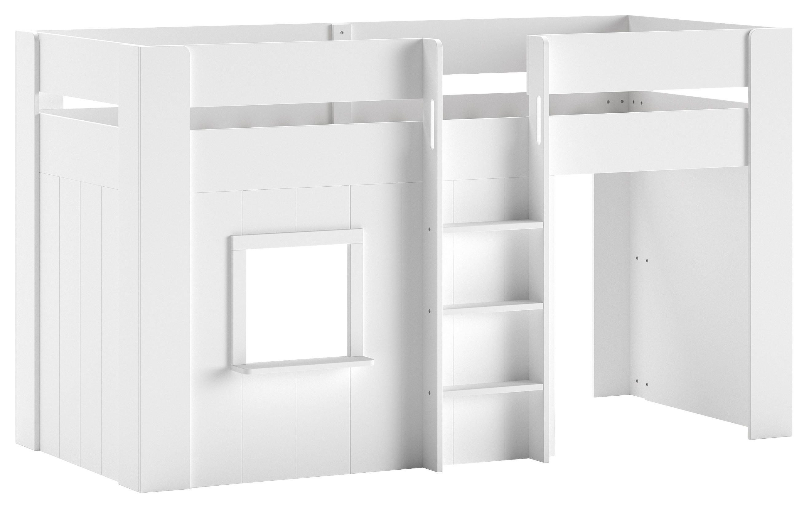 Thumbnail - Vipack Hochbett, Weiß, Holz, Höhe ca. 16 cm, 90x200 cm, Kinder- & Jugendzimmer, Kindermöbel, Kinderbetten, Hochbetten