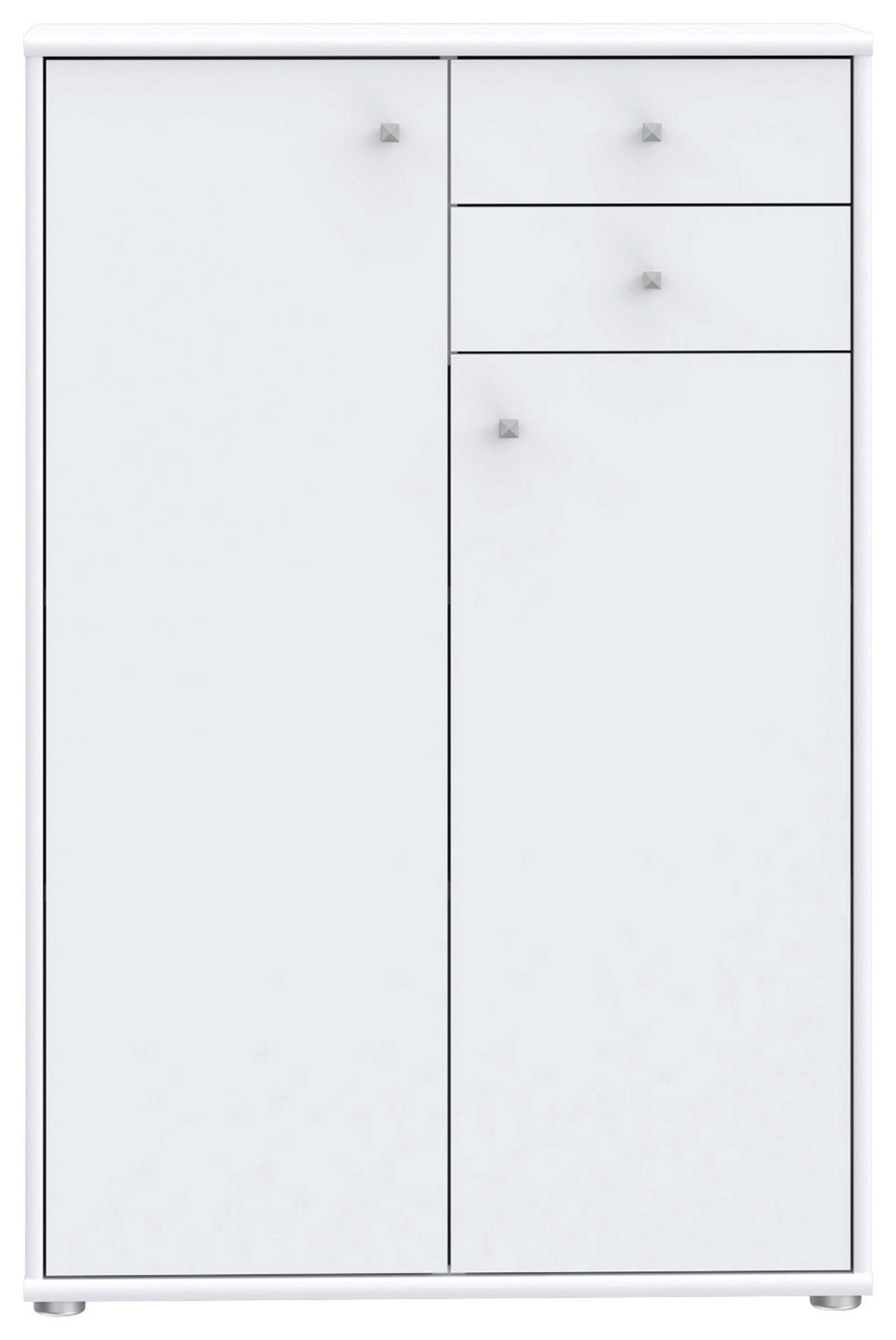 KOMMODE  in  - Alufarben/Weiß, Design, Holzwerkstoff (73,7/111,1/34,8cm)