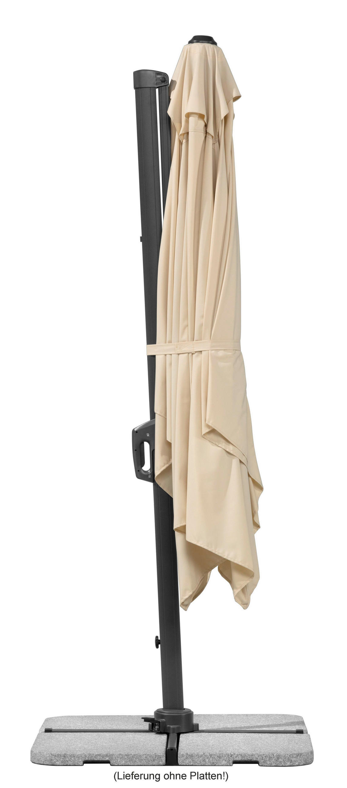 AMPELSCHIRM   - Anthrazit/Naturfarben, Basics, Textil/Metall (322/276/350x260cm) - Schneider