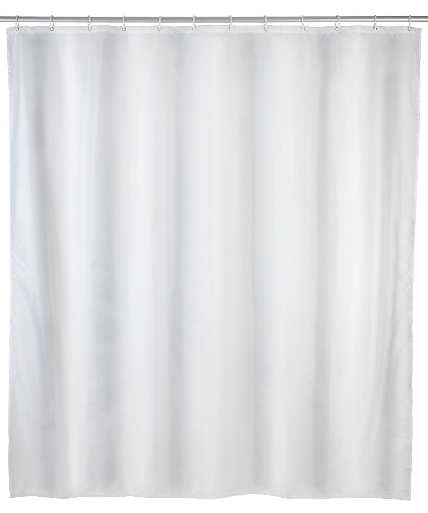DUSCHVORHANG NES GRS PES 120/200 cm  - Weiß, KONVENTIONELL, Textil/Metall (120/200cm) - Schöner Wohnen