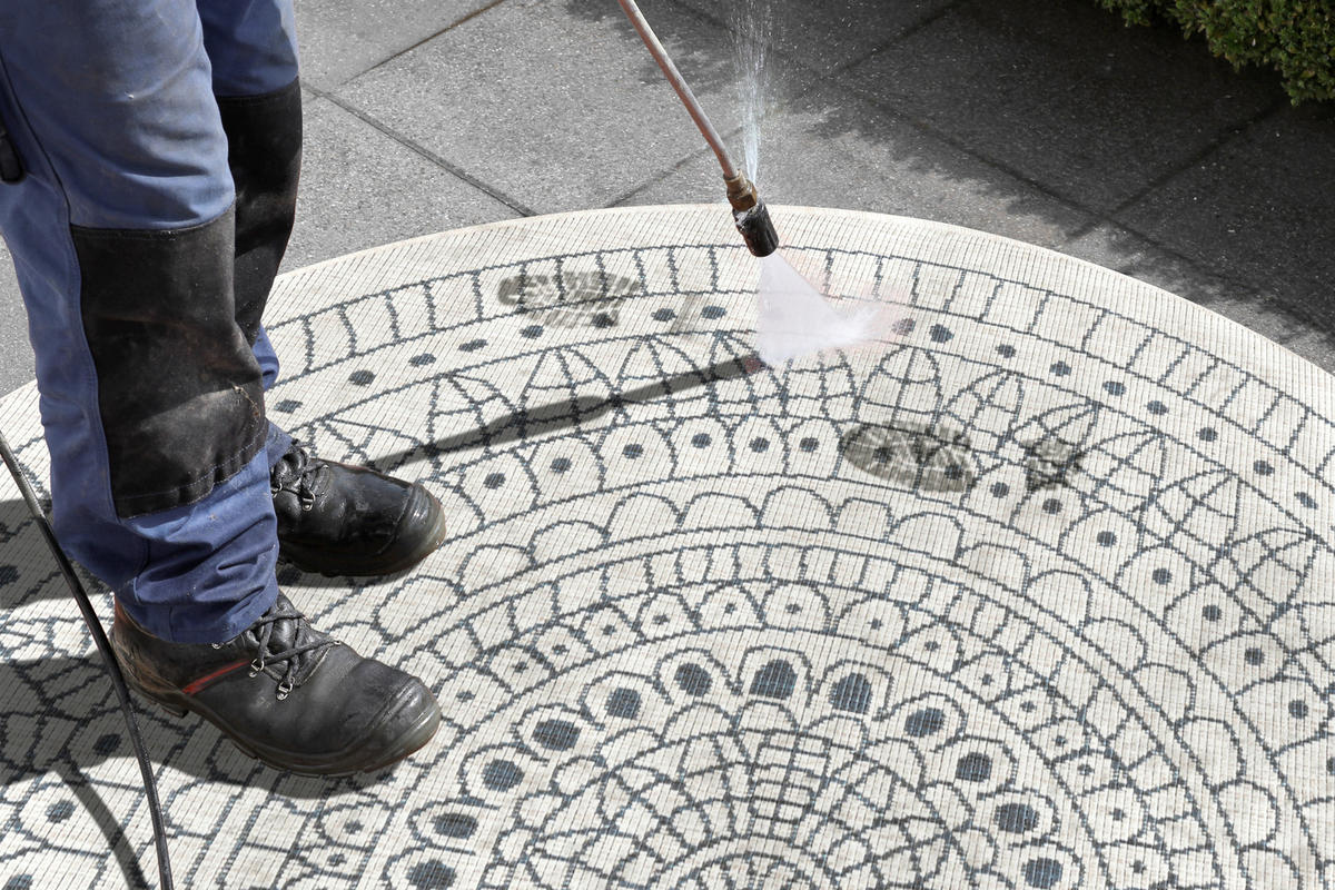 OUTDOORTEPPICH 140 cm Twin Grau, Creme  - Creme/Grau, Design, Kunststoff (140cm) - Hanse Home