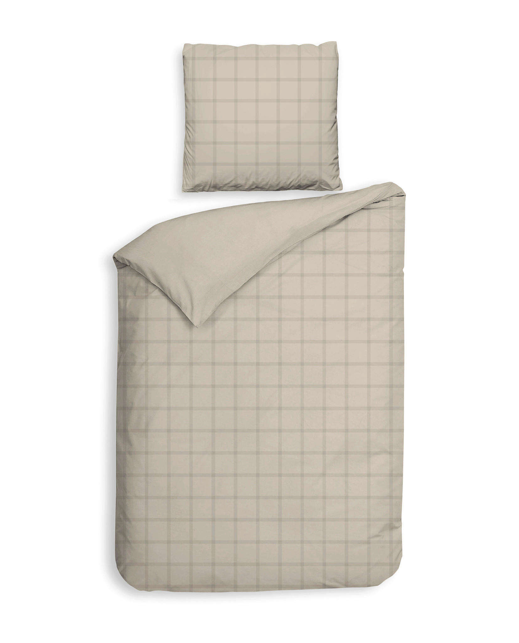BETTWÄSCHE Diamante Makosatin 155/220 cm  - Sandfarben, Basics, Textil (155/220cm)