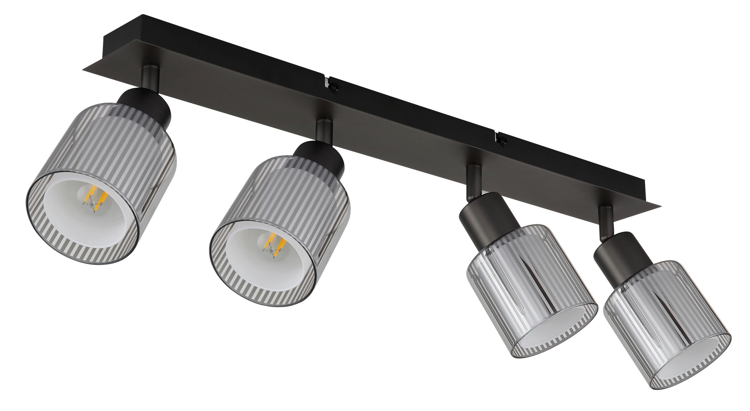 STRAHLER 56/8/18,6 cm   - Schwarzchrom/Weiß, Basics, Glas/Metall (56/8/18,6cm) - Globo