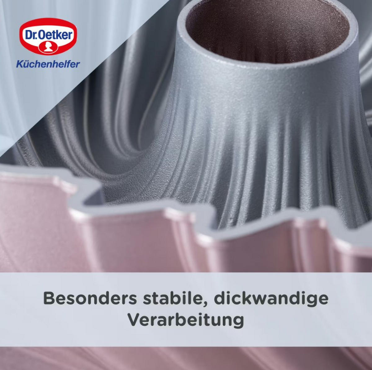 BACKFORM - Pink, Basics, Metall (24cm) - Dr.Oetker