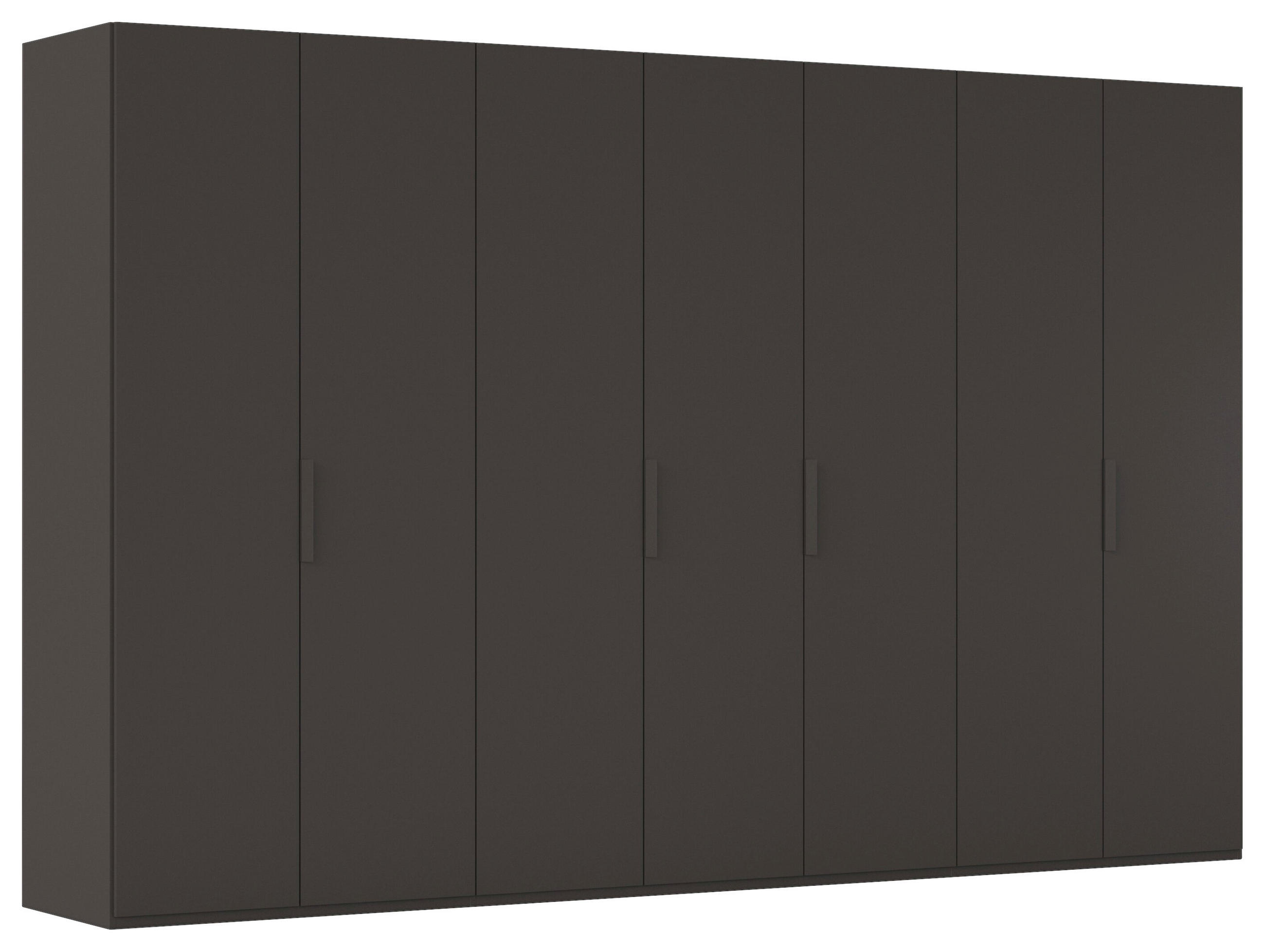 DREHTÜRENSCHRANK 350/235/61 cm,  in Graphitfarben, 7-türig  - Graphitfarben, Basics, Holzwerkstoff/Metall (350/235/61cm) - Novel
