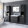 BADEZIMMER 5-teilig  in  - Graphitfarben/Schwarz, LIFESTYLE, Keramik/Holzwerkstoff (120,4/132,8/35cm) - P & B