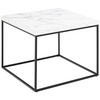 COUCHTISCH 60/60/45 cm quadratisch Weiß  - Schwarz/Weiß, Design, Holzwerkstoff/Metall (60/60/45cm) - Livetastic