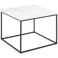 COUCHTISCH 60/60/45 cm quadratisch Weiß  - Schwarz/Weiß, Design, Holzwerkstoff/Metall (60/60/45cm) - Livetastic