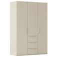DREHTÜRENSCHRANK 151/235/61 cm,  in Champagner, 3-türig  - Champagner, Basics, Holzwerkstoff/Metall (151/235/61cm) - Novel