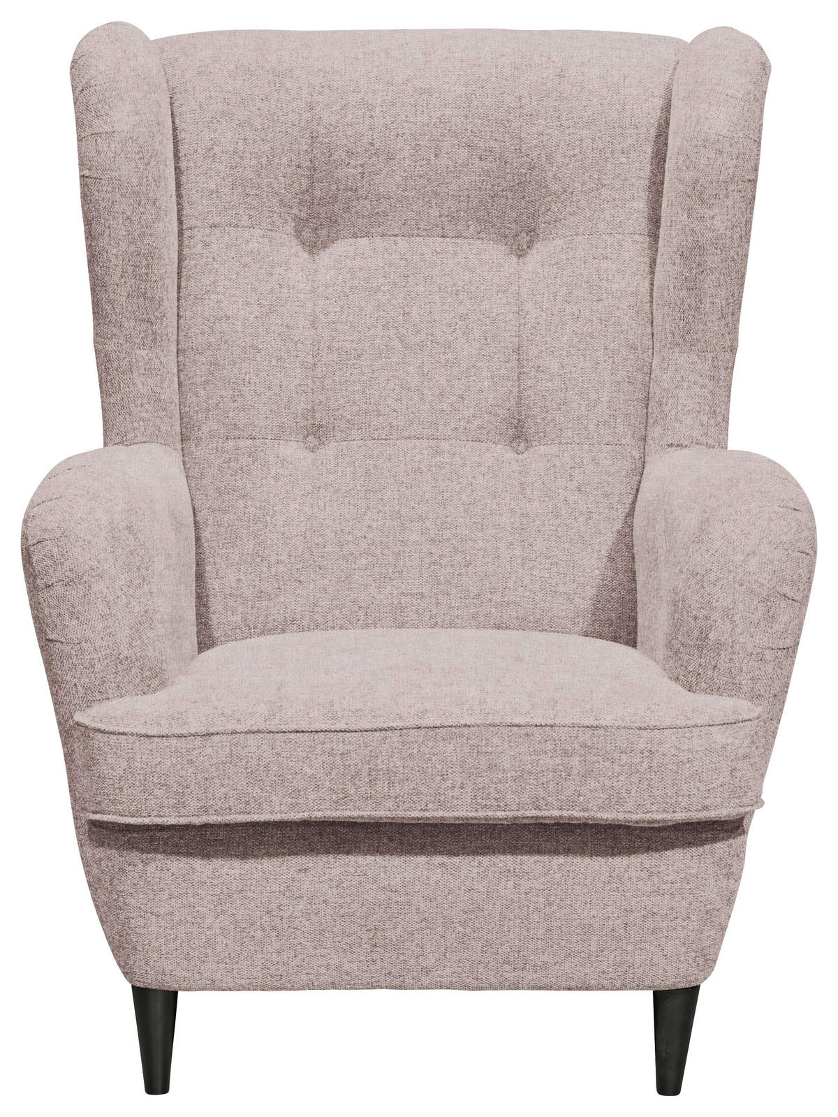 OHRENSESSEL in Mikrovelours Rosa  - Schwarz/Rosa, Basics, Holz/Textil (78/102/98cm) - MID.YOU