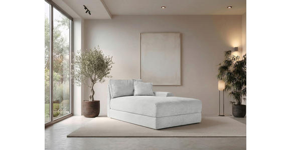BIGSOFA Cord Perlmutt  - Perlmutt/Schwarz, MODERN, Kunststoff/Textil (117/93/190cm) - Carryhome