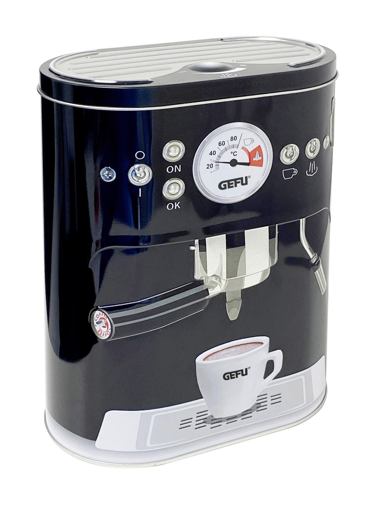 KAFFEEDOSE Metall  - Design, Metall (16,3/10,5/20,5cm) - Gefu