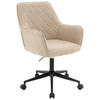 DREHSTUHL Struktur Naturfarben, Schwarz, Beige  - Beige/Schwarz, Design, Textil/Metall (59,5/89-101/64cm) - Xora