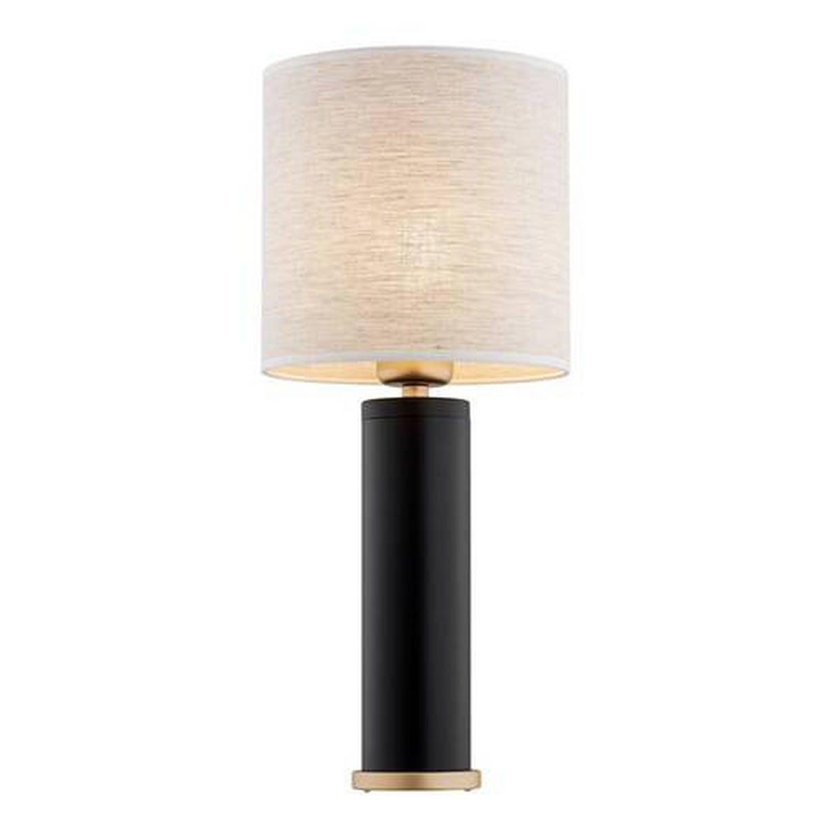 TISCHLEUCHTE Argon Riva 48/20/20 cm   - Beige/Goldfarben, KONVENTIONELL, Textil/Metall (48/20/20cm)