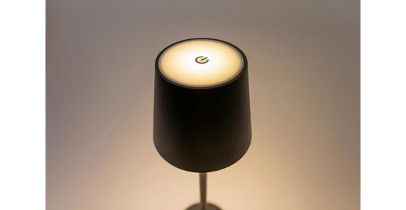 AKKU-TISCHLEUCHTE 11,5/36 cm - Schwarz, Design, Kunststoff/Metall (11,5/36cm) - Novel