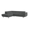 ECKSOFA in Drell Anthrazit  - Anthrazit, Modern, Textil/Metall (230/270cm) - MID.YOU