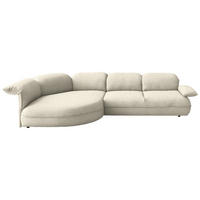 ECKSOFA  in Chenille Beige  154/343 cm  - Beige/Schwarz, Design, Kunststoff/Textil (154/343cm) - Koinor