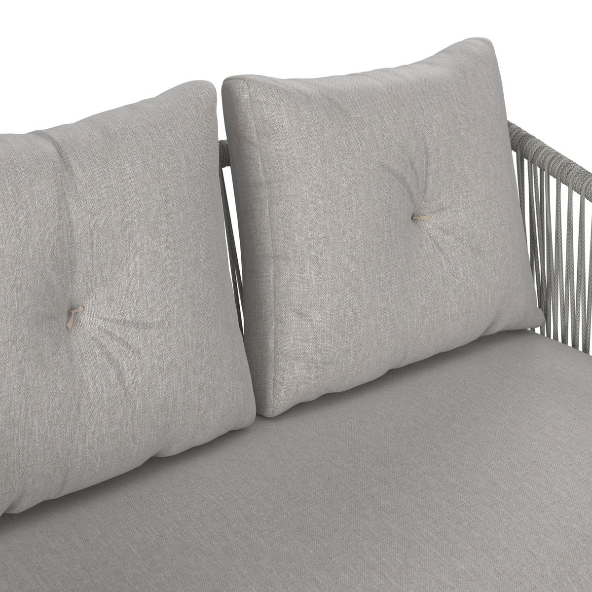 GARTENSET 4-teilig  - Dunkelgrau/Beige, MODERN, Textil/Metall - Ambia Garden