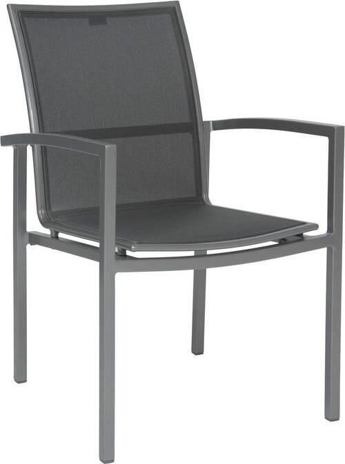 STAPELSESSEL Aluminium Graphitfarben, Grau, Silberfarben  - Silberfarben/Graphitfarben, Design, Textil/Metall (57,5/89/66cm) - Stern