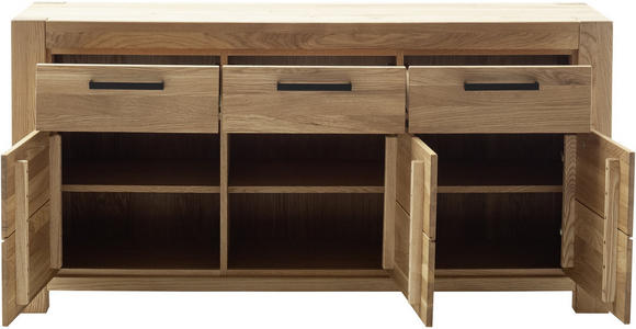 SIDEBOARD 172/85/45 cm  - Wildeiche/Schwarz, Natur, Holz/Holzwerkstoff (172/85/45cm) - Carryhome