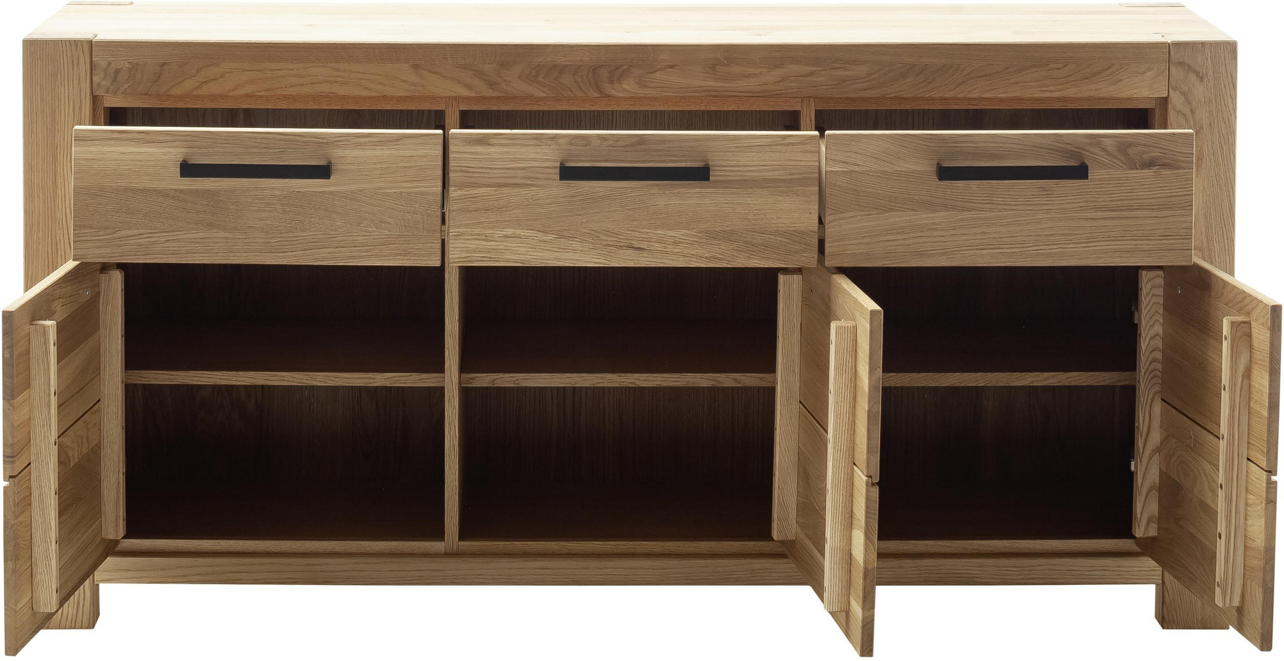 SIDEBOARD 172/85/45 cm  in Wildeiche  - Wildeiche/Schwarz, Natur, Holz/Holzwerkstoff (172/85/45cm) - Carryhome