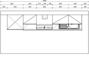 KÜCHENBLOCK 280 cm   in Anthrazit  - Edelstahlfarben/Anthrazit, Design, Holzwerkstoff/Metall (280cm) - Welnova