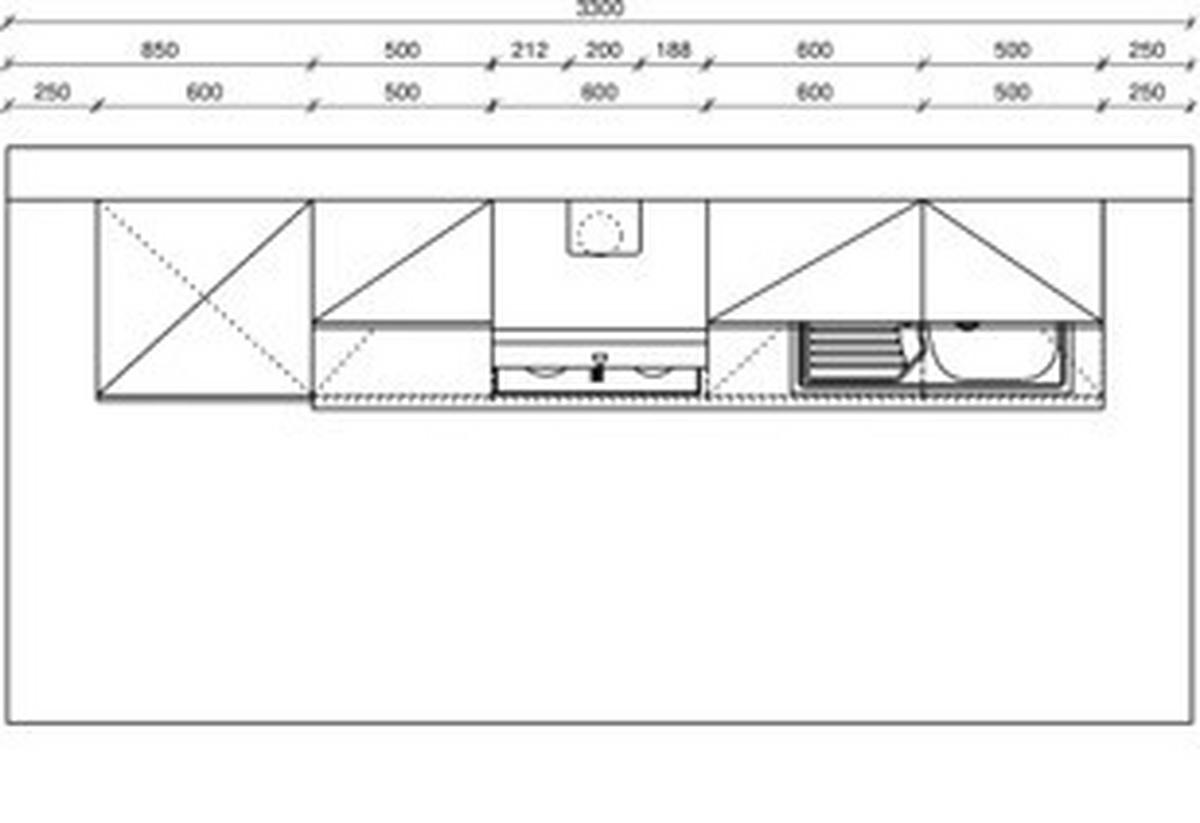 KÜCHENBLOCK 280 cm   in Anthrazit  - Edelstahlfarben/Anthrazit, Design, Holzwerkstoff/Metall (280cm) - Welnova