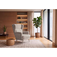 SESSEL Jacquard, Webstoff Beige  - Kaschmir/Beige, Modern, Holzwerkstoff/Textil (74/106/94cm) - MID.YOU