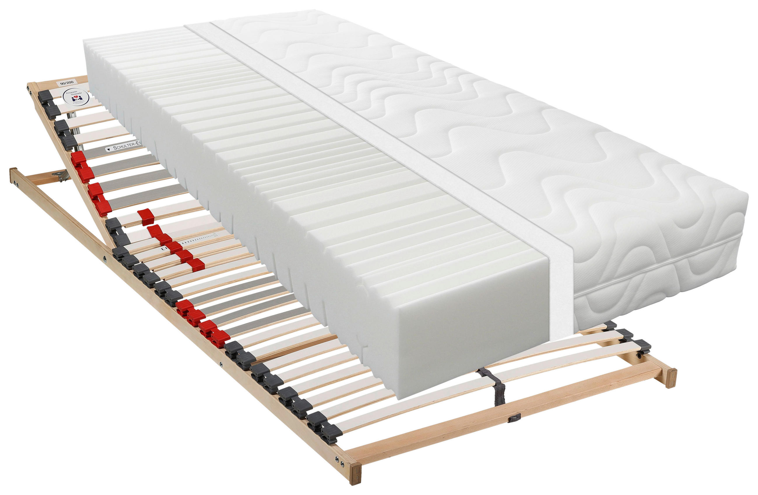 MATRATZENSET 90/200 cm  - Naturfarben, Basics, Holz (90/200cm) - Novel