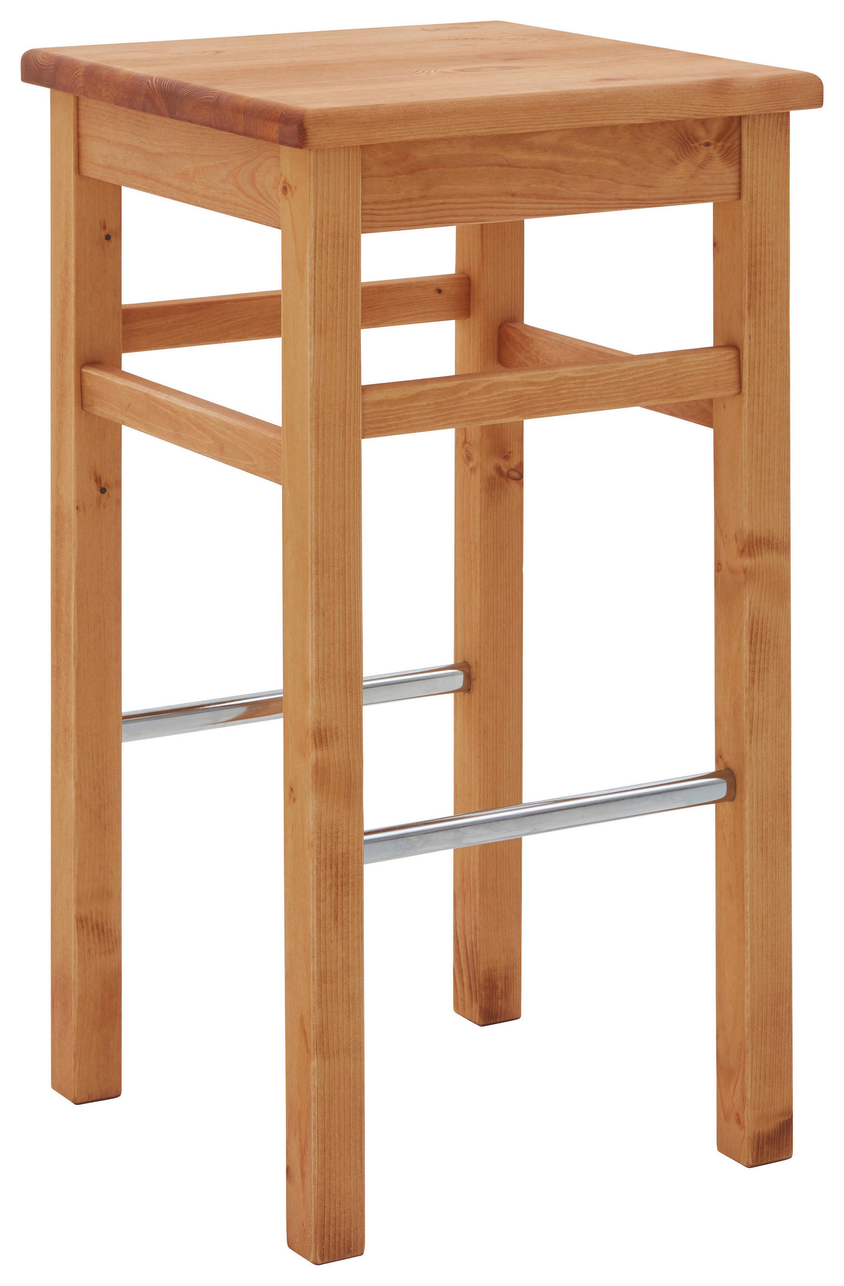BARHOCKER Laugenfarbig Kiefer massiv  - Laugenfarbig, ROMANTIK / LANDHAUS, Holz (41/74,5/41cm) - Boxxx